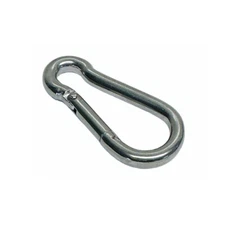 1/4 inch Carabiner Spring Snap Hook Marine T316 Stainless Steel 180 Lbs WLL