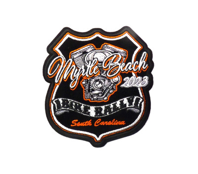 Myrtle Beach 2023 Bike Rally South Carolina Orange Medium Patch.