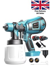1000ML Cordless Electric Spray Gun Paint Sprayer with 2x Batteries For Makita