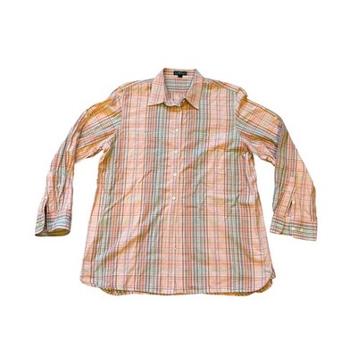 Vtg Lauren Jeans Co. Ralph Lauren Multi Colored Plaid Long Sleeve Dress Shirt XL