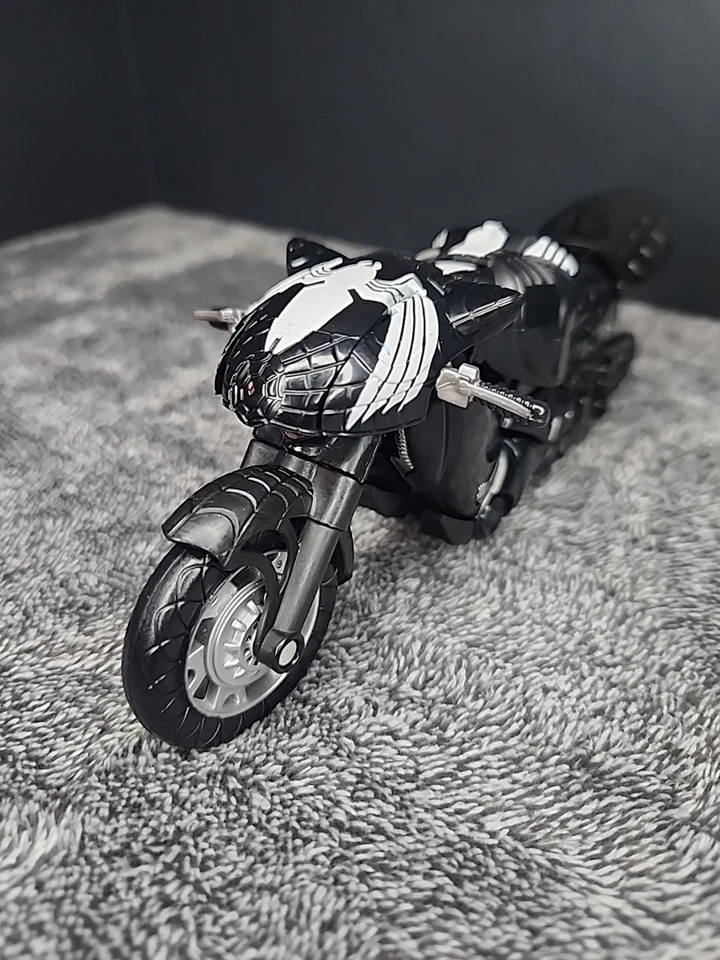 Transformers Crossovers Spider-man Black Costume Motorcycle Marvel Figure Only - Image 3 of 4