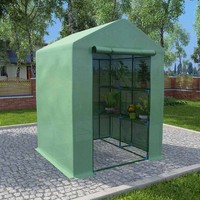 GewäChshaus Mit Regalen Stahl Pflanzenhaus Tomatenhaus Treibhaus Garten vidaXL