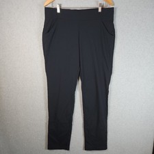 Columbia Nylon Packable Black Pants Straight Flat Womens L Outdoor Casual