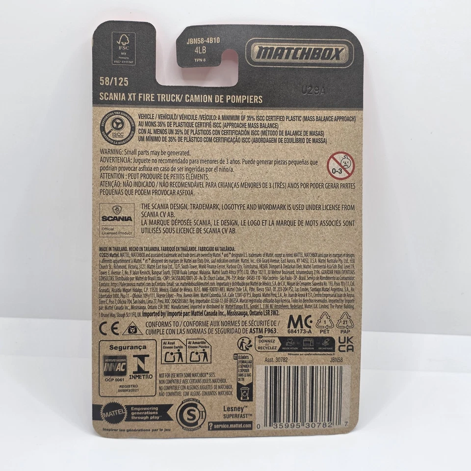 MATCHBOX SCANIA XT FIRE TRUCK NEW 2025 - Image 2 of 2