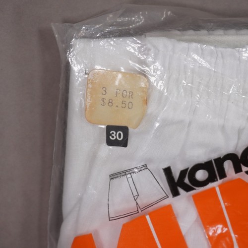 NEW Vintage Munsingwear Woven Boxer Shorts 3 Pack Mens Size 30 White Sealed - Picture 3 of 4
