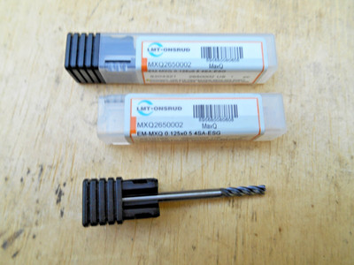 LMT ONSRUD MXQ2650002 CARBIDE END MILL , 1/8 x .500 LOC 4 FL 2'' OAL , LOT OF 2