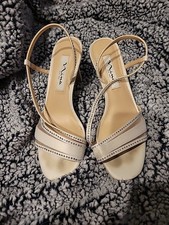 Nina New York Rhinestone Slingback Heels  Formal Evening Bridal Sandals 6.5