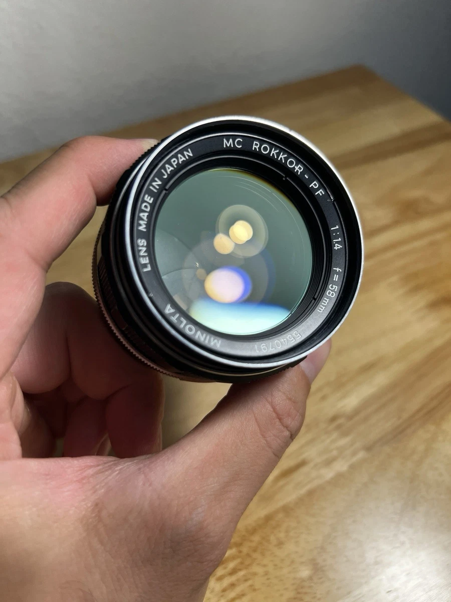 Minolta Rokkor PF 58mm Focal f/1.4 Camera Lenses for sale | eBay