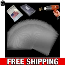 Shrink Wrap Bags - 100Pcs 12 X 8 Inches Clear PVC Heat Seal Bags for Soap Sleeve