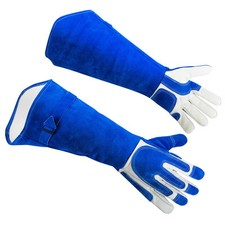 Animal Handling Gloves Bite Proof Reinforced Leather for Dog Training,Cat Scr...