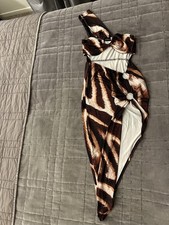 Womens ‘prettylittlething’ brand cut out animal print dress