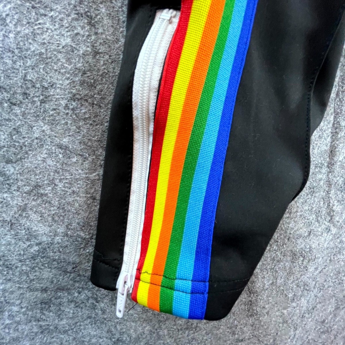 Palm Angels Track Pants Men XS Black Rainbow Racing Stripe Logo