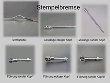 Stempelbremse Zubehör Bremshebel  Gestänge  Führungen Gestängebremse Fahrrad NEU