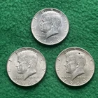 1964 Kennedy Half Dollars - Lot of 3 - 90% Silver - Better Looking Silver 👀!
