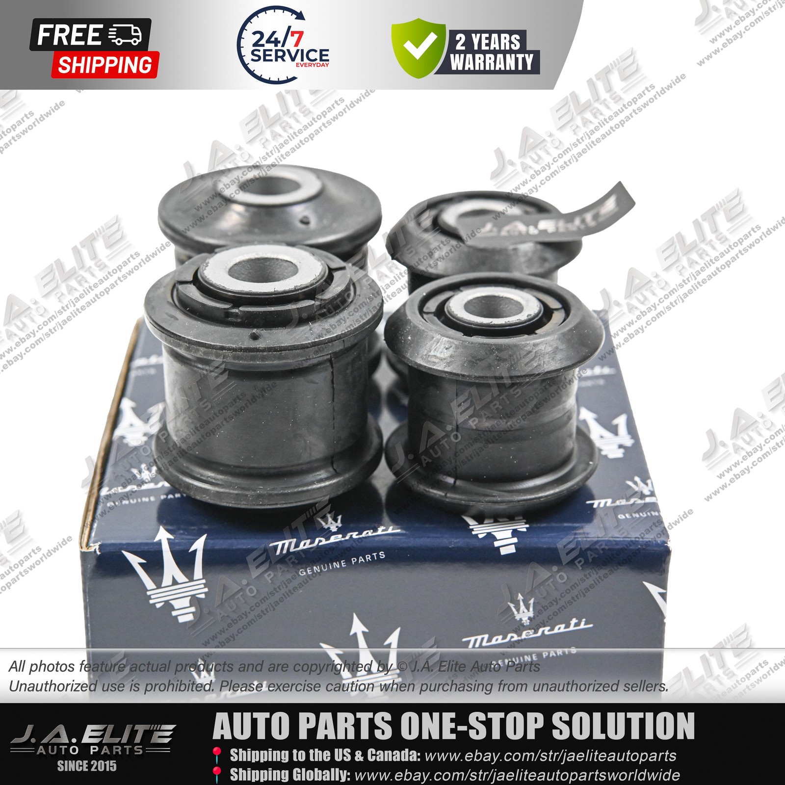 4pcs Rear Control Arm Bushing Kit fit Maserati Quattroporte GC GT, 980139890