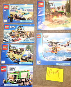 Lego city instruction manuals to build Legos Garbage, Robber's,  Police, Lot K