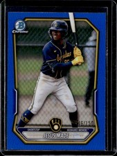 2026 Bowman Jesus Made Chrome Prospects Blue Refractor #/150 Brewers