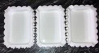 Three Vintage Fenton White Milk Glass Hobnail Soap Dish Trinket Ashtray