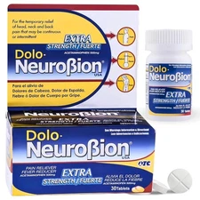 Dolo Neurobion 30 Tablets - Pain Reliever, Fever Reducer, Extra Strength, Fuerte
