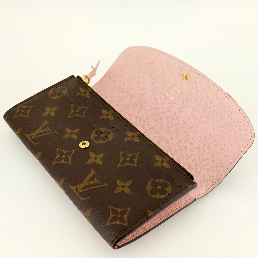 Louis Vuitton Emily Wallet Monogram Rose Ballerine Coin Purse Used thumbnail 2