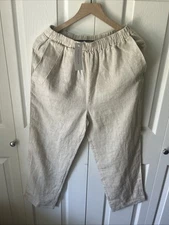 Olive + Finn Grade & Gather Tapered Linen Pants Sz M NWT Old Money