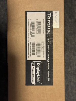 MSRP $269! New Targus USB-C Universal DV4K Dual 4K-UHD Docking Station! 100W PD!