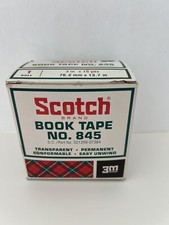 Vintage Brand New Discontinued Packaging Scotch Brand BOOK TAPE NO 845 Prop