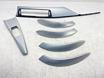 12-18 BMW F30 3 Series Front Rear Aluminum Brushed Silver Interior Trim Set OEM 