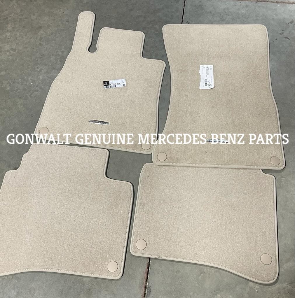 Mercedes-Benz S-Class W222 New Beige Carpeted Floor Mat Set 4 OE
