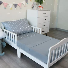 Toddler Sheet Sets 3-Piece Crib Sheet Set for Toddler Bed Breathable Silky Soft