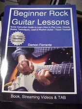 2019 BEginner Rock Guitar Lessons Book, Streaming Videos &  TAB