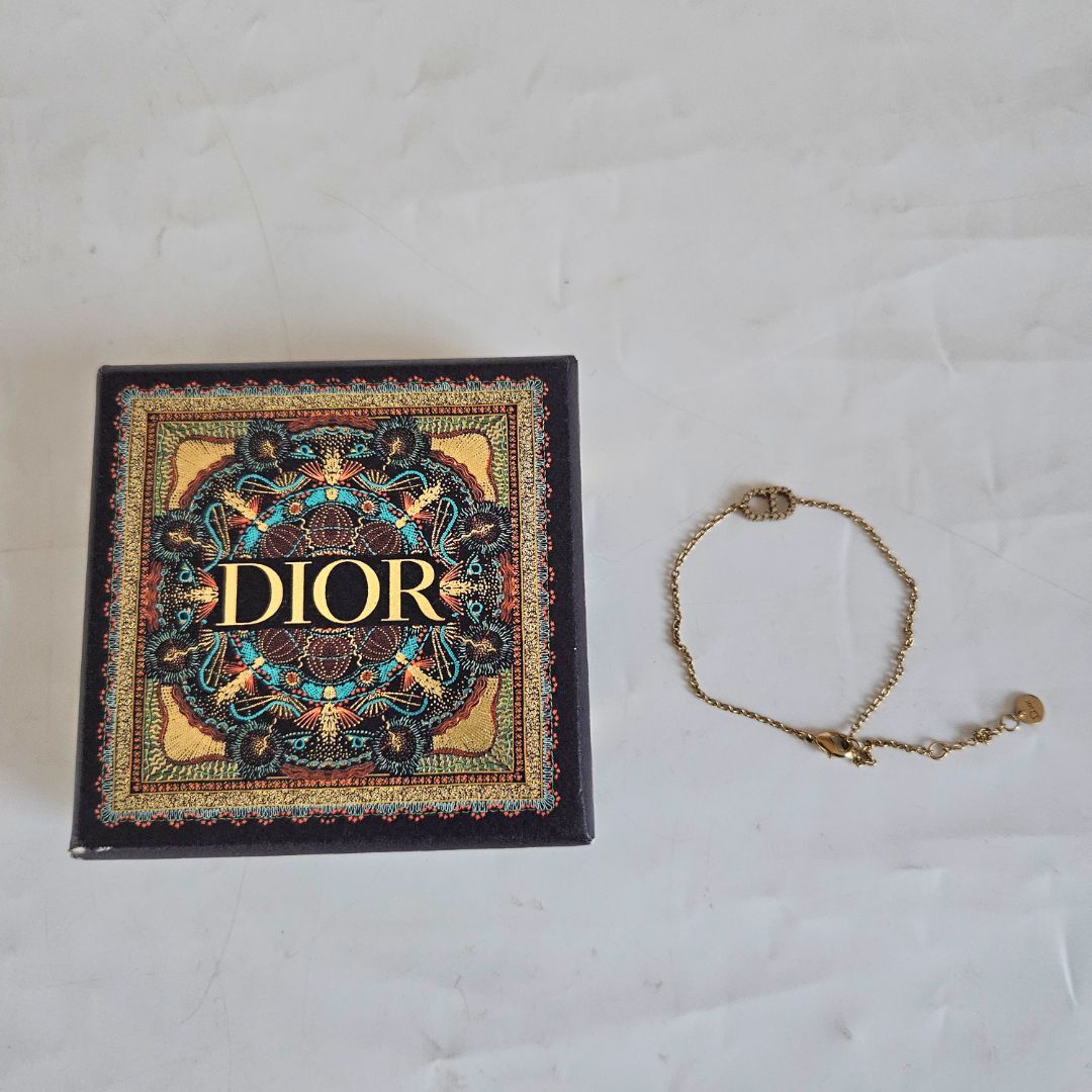 Dior Clair D Lune Bracelet Gold-Finish Metal & White Crystals | eBay