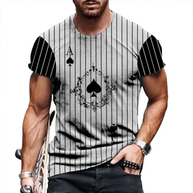 T-Shirt Men Fashion Graphic Short Sleeve C Fitness Casual Vintage Soft Tee Shirt