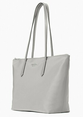 Kate Spade Kitt Large Nylon Tote Bag Nimbus Grey K6031 NWT Gray