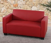 Modular 2Er Couch Sofa Lyon Loungesofa Kunstleder Rot