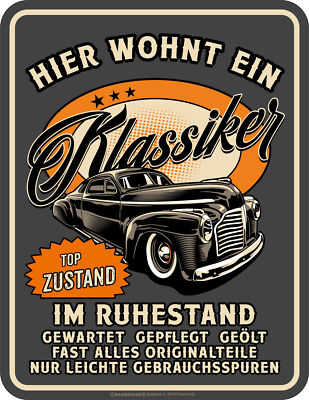 Ruhestand - Klassiker - hochwertig bedrucktes Blechschild - Größe 17x22 cm
