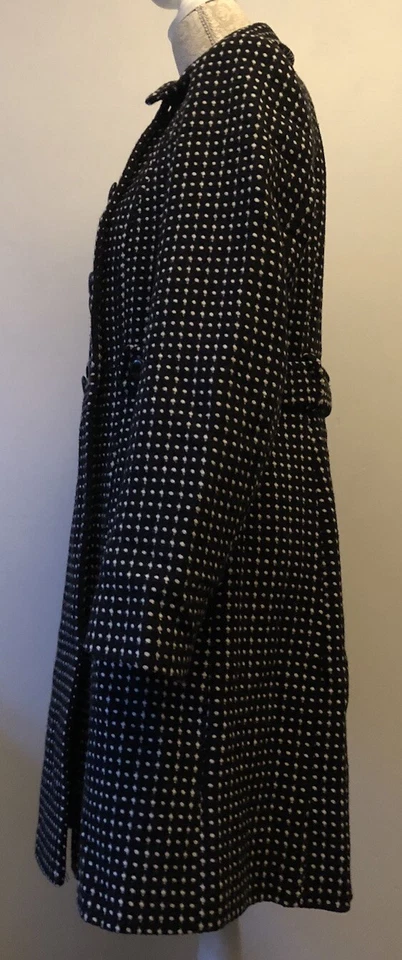 Principles Fitted Double Breasted Wool Coat UK 14 - Image 3 of 4