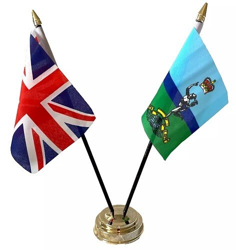 Military Army Navy RAF Regiment Union Jack Friendship 2 Flag 12" Table Display - Picture 14 of 68