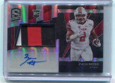 2020 Spectra Draft - ZACK MOSS - Autograph Rookie Patch - BUFFALO BILLS #d/49