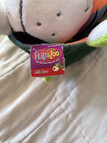 Flip-a-Zoo Gildy the Tiger Toby the Turtle 2-in-1 Plush Stuffed Animal 16" - Picture 7 of 9