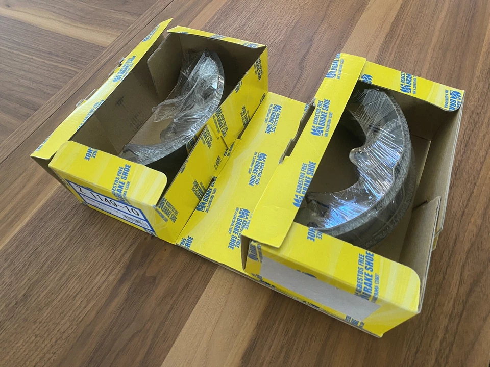 Комплект задних тормозных колодок MK Kashiyama Datsun Sunny 210 310 B210 B310 F10 Stanza новые из старых запасов - Изображение 3 из 4