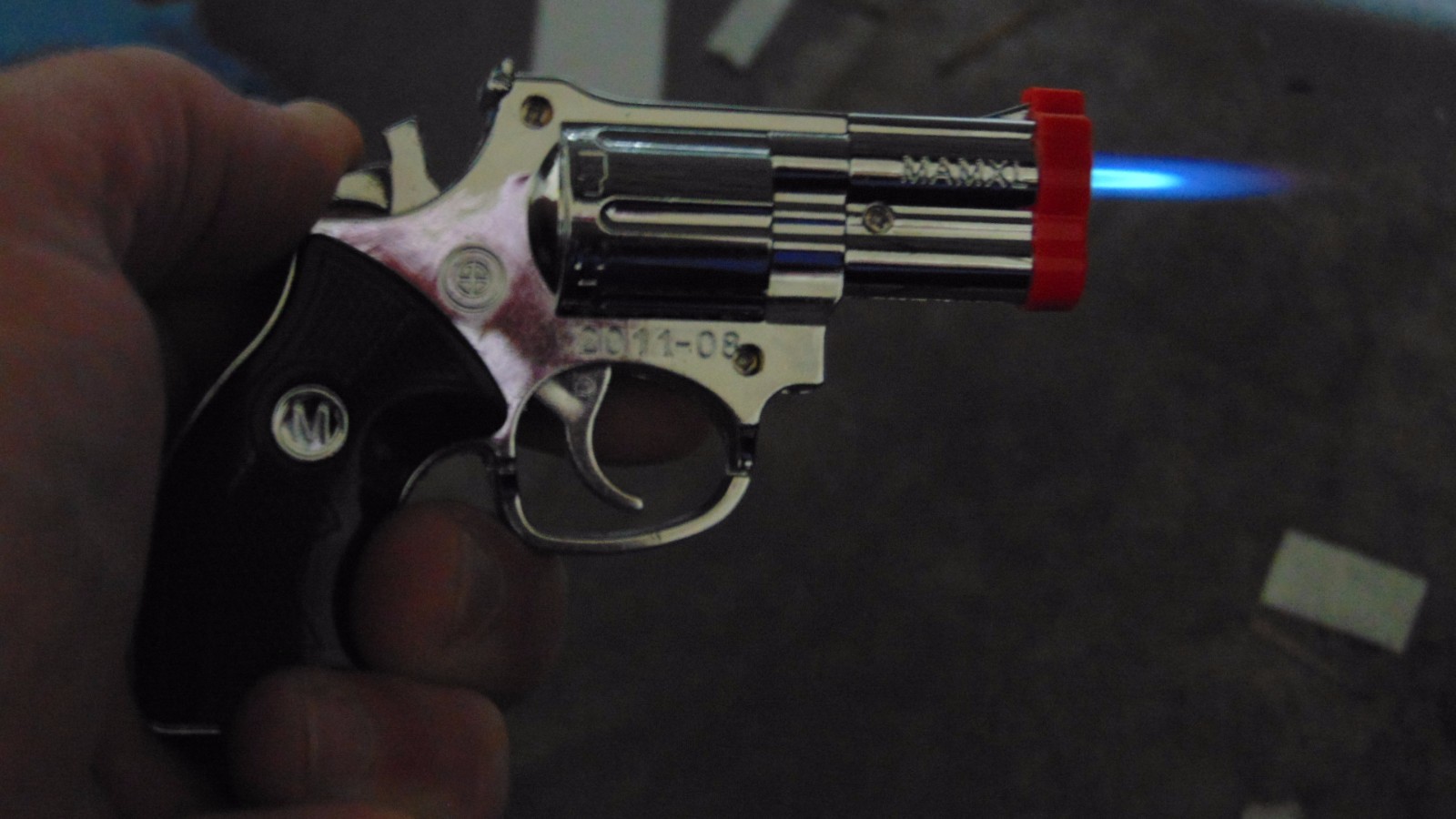 Novelty Gun Shape Jet Torch Lighter With Red Laser Beam USA Stocked And Legal