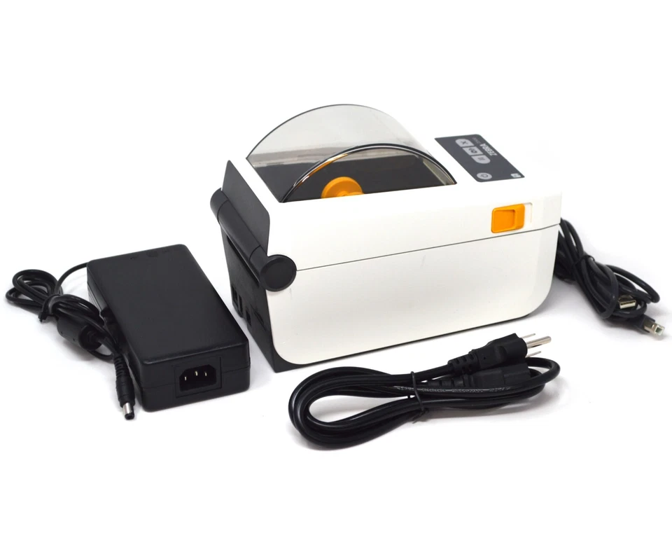 Zebra ZD410 Direct Thermal Barcode Label Receipt Printer USB Bluetooth White - Image 4 of 4