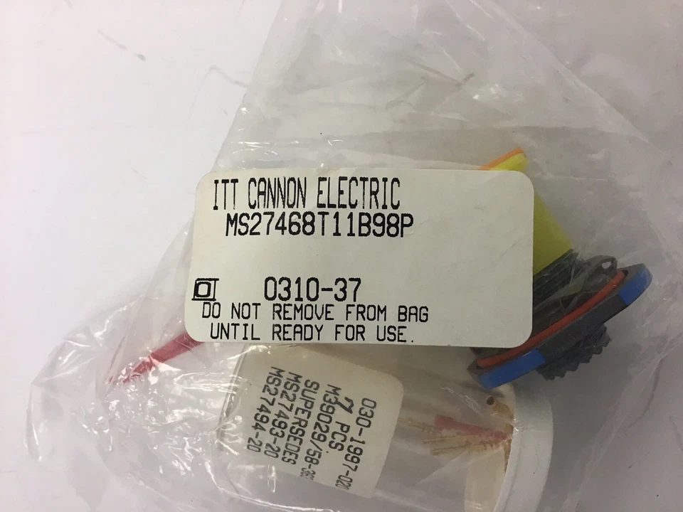 NUEVO ITT CANNON MS27468T11B98P Conector Mil-Spec con Pines Dorados M39029/58-363 Foto 4 de 4