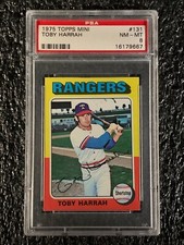 1975 Topps Mini #131 Toby Harrah PSA 8