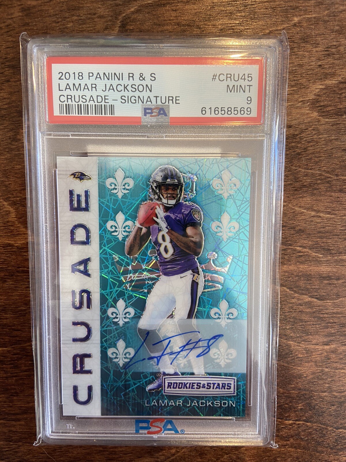 Lamar Jackson Panini Rookies & Stars Crusade #CRU45 Signature