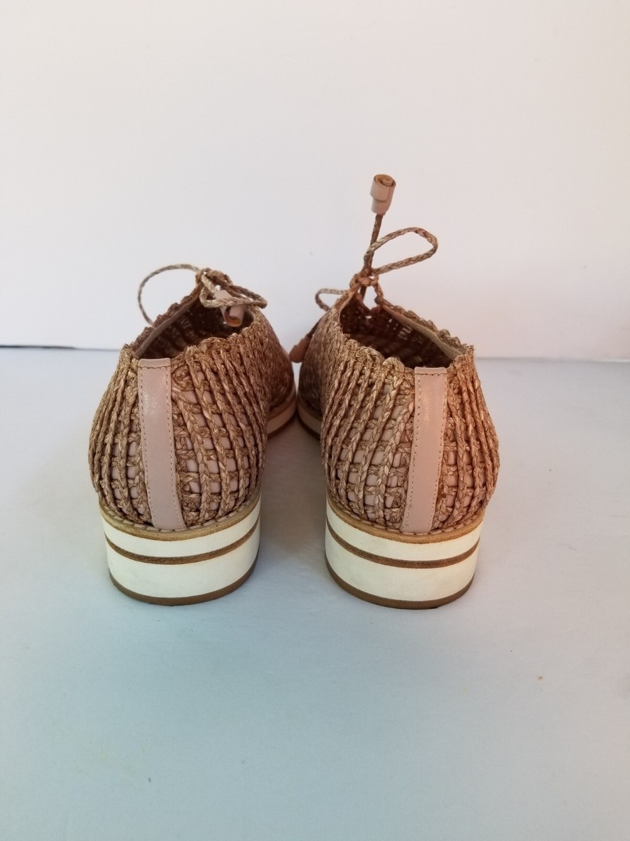 Stuart Weitzman 'Jazzy Girl' Woven Rattan Oxford Tie Loafer