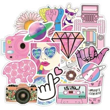 50 Pink Girl Cute Teens Stickers For Water Bottles Laptop Hydro Flask 50 Pink Girl Cute Teens Stickers For Water Bottles Laptop Hydro Flask