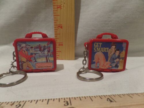 *RARE* VINTAGE 1997 MINI LUNCH BOX & THERMOS WITH SNACK ON A KEY CHAIN LOT OF 2 - Picture 3 of 5