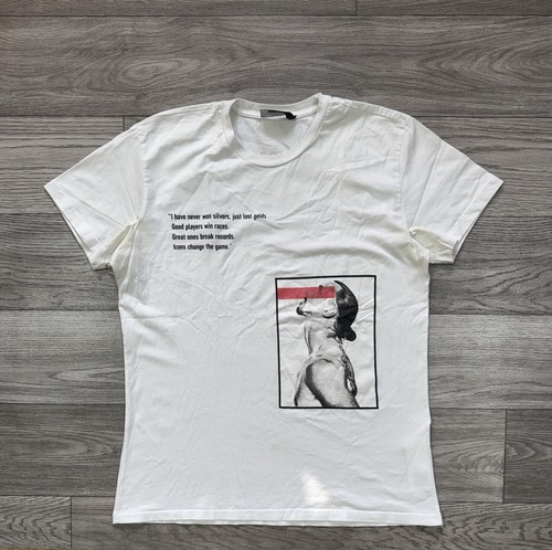 Dsquared2 Ibrahimovic T-shirt Crew Neck White ICON Logo Size XXL